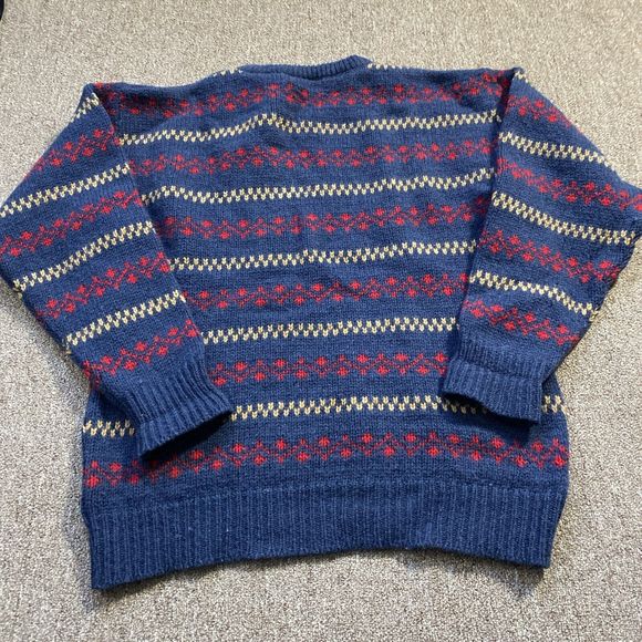 Stewart Scotland Mens Sweater Large Pure New Wool Long Sleeve Crew Neck - Picture 8 of 8